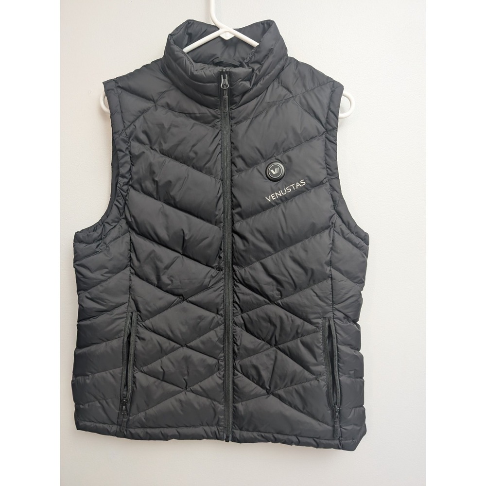 E5 Venustas Heated Vest Puffer Lightweight Rechargeable Black Women M No Battery